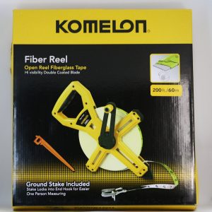 Komelon Open Reel Fiberglass Tape 200ft. / 60 m