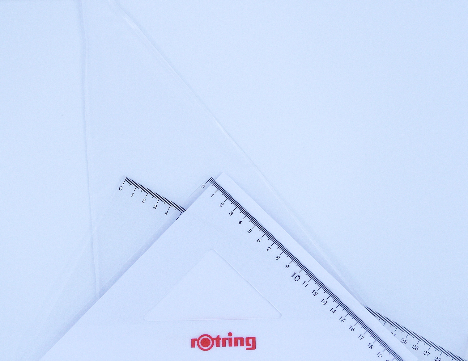 2 Triangle Rotring Rulers