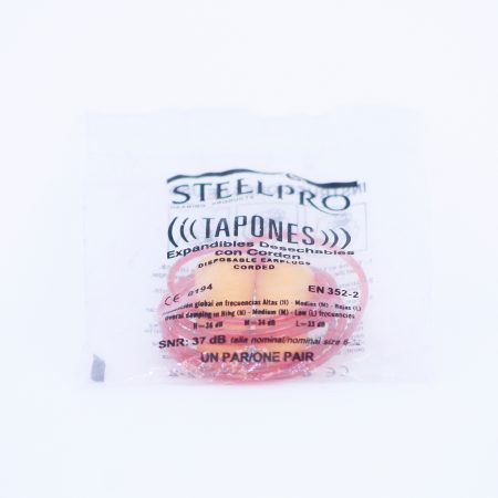 Tapones de Oido Despachables Con Cordon Steelpro