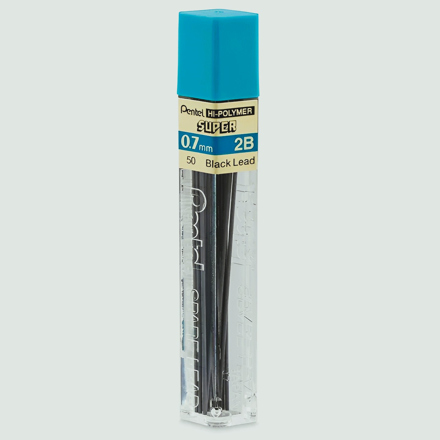 Minas Pentel Hi-Polymer 0.7 mm 2B – Tubo de 12 unidades